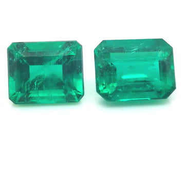 18256 - Pair - 5,19 Ct  Colombia GRS minor