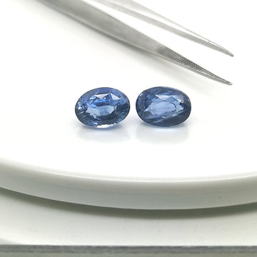 36497 - Pair -  7,86 ct. - 10,3 x 7,5 mm  - No Heat