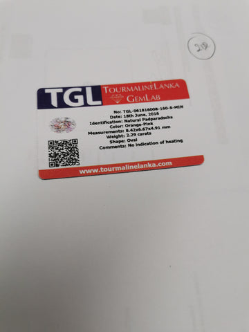 40024 - 2,29 ct  - Padparadscha